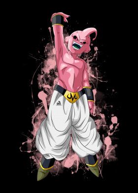 Majinbuu poster by the exlucive displate dragon ball tattoo dragon ball art dragon ball wallpapers