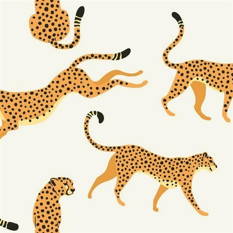 Rainbow Cheetah Fabric, Wallpaper and Home Decor