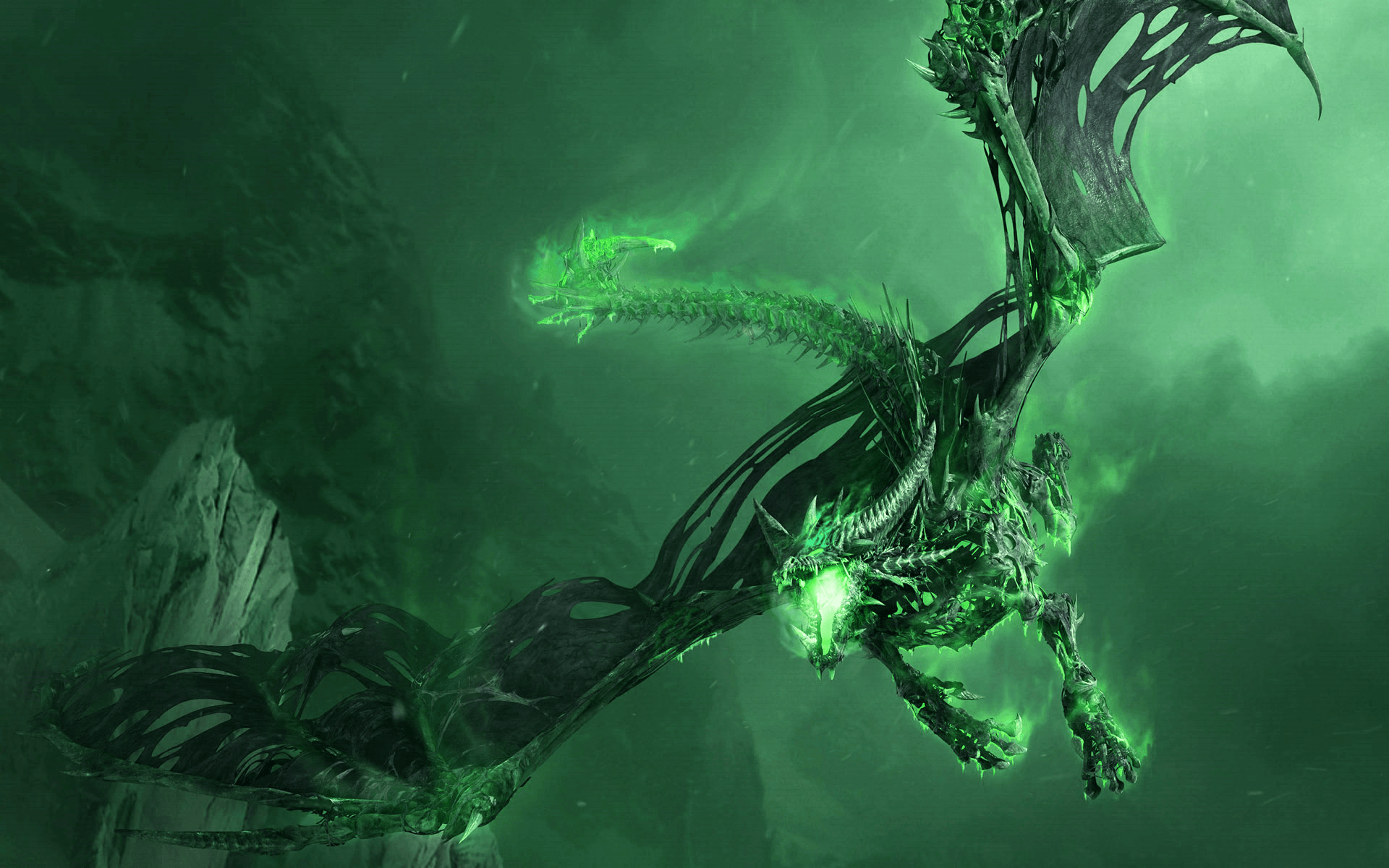 Green and black dragon wallpapers