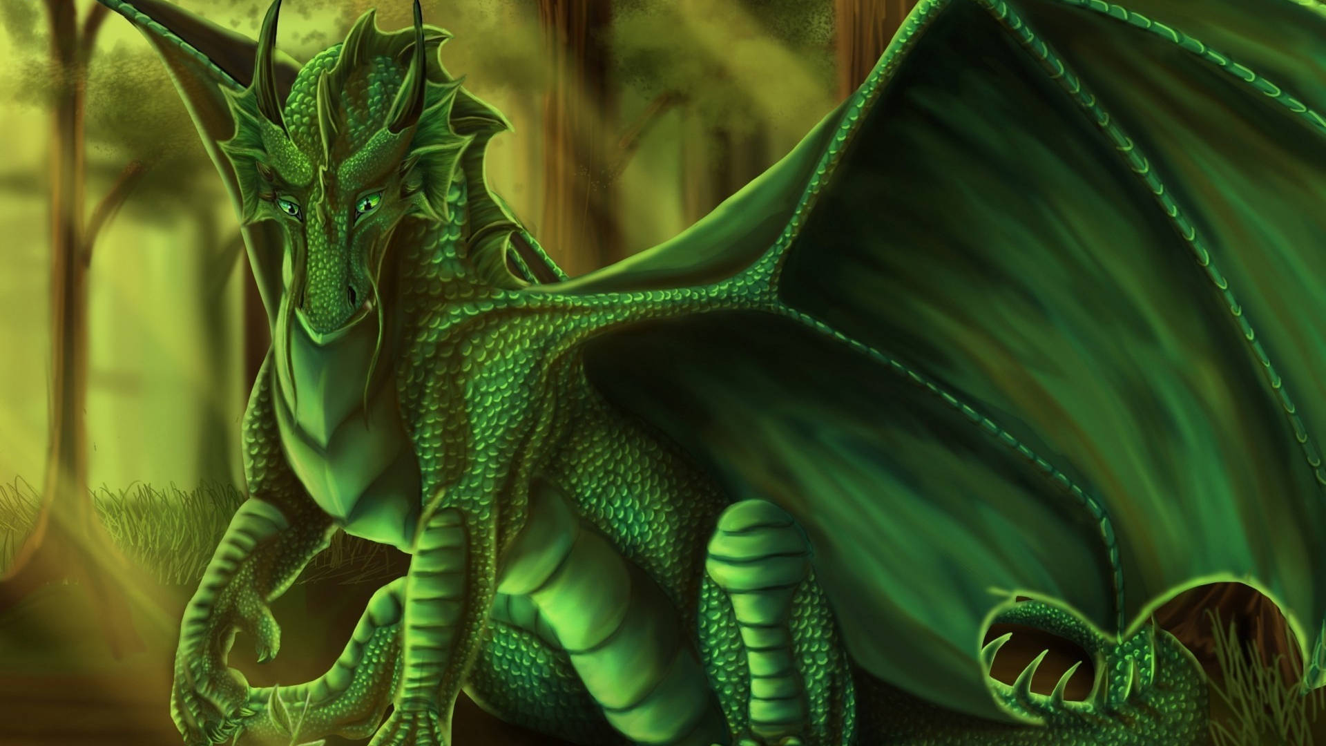 Green dragon backgrounds for free