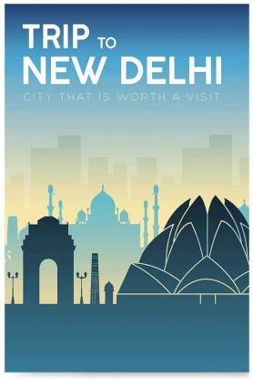 Trip to new delhi motivational wall posters for home bedroom living room d poster