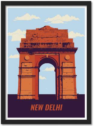 New delhi framed poster for room officex inchframed paper print