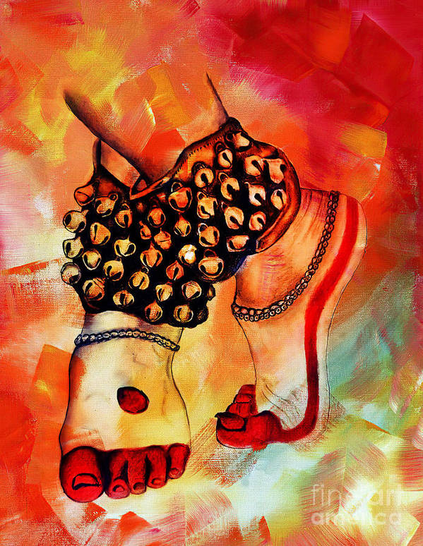 Ghungroo dancing feet poster by gull g