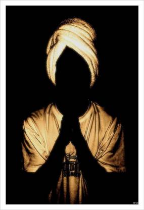 Regent namaste pose poster small paper print