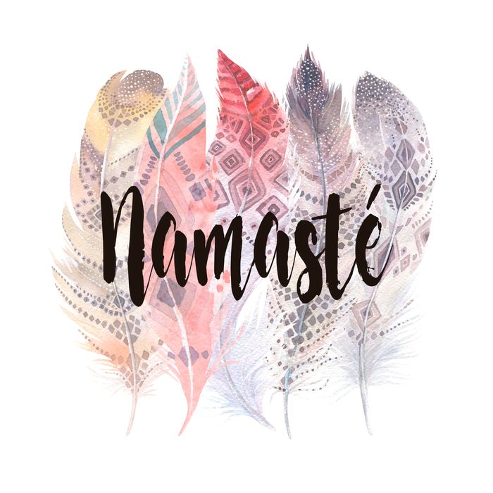 Namastã feathers art print by we love boho namaste art feather art namaste