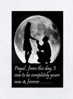 Payal romantic love quotes framed poster paper print