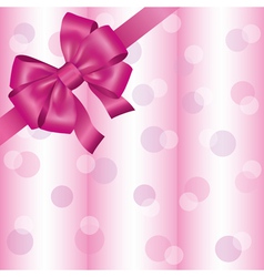 Pink wallpaper with bow Royalty Free Vector Image