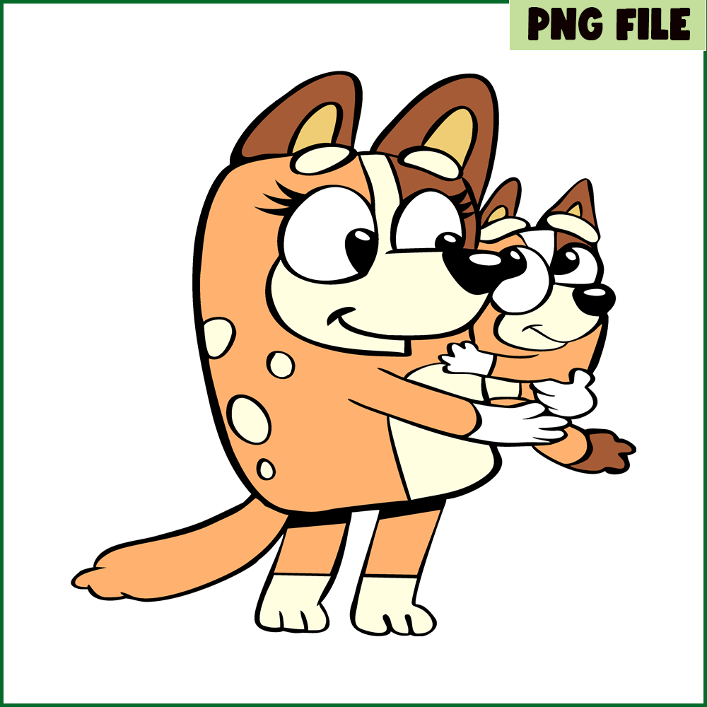 Chilli heeler and mom svg png dxf eps bluey family svg lovel