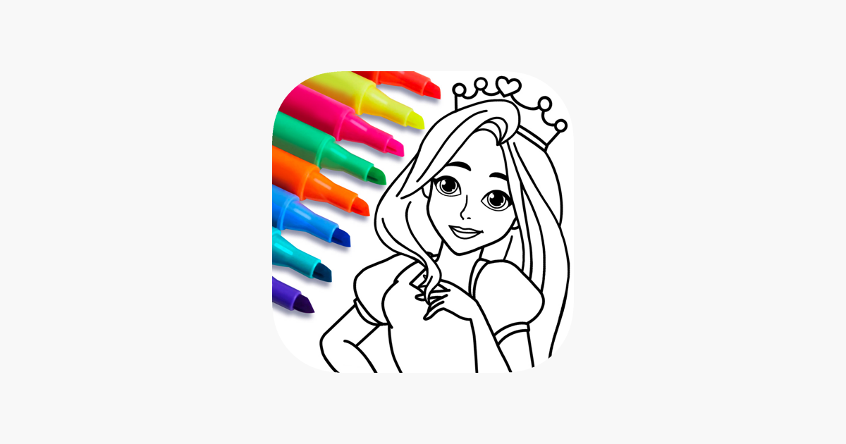 Colouring drawing for girls on the app store