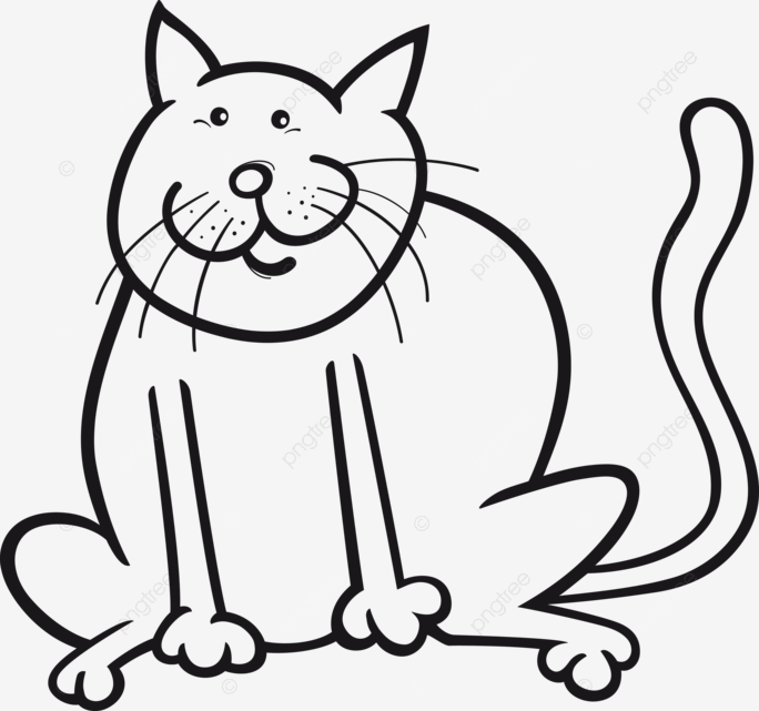 Desenho de gato engraãado para colorir moggy png caricatura gato gordo png imagem para download gratuito