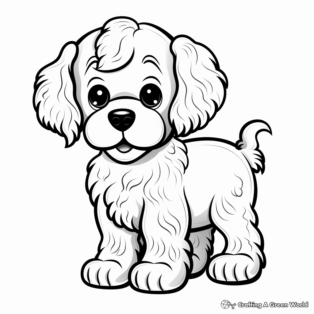 Poodle dog coloring pages