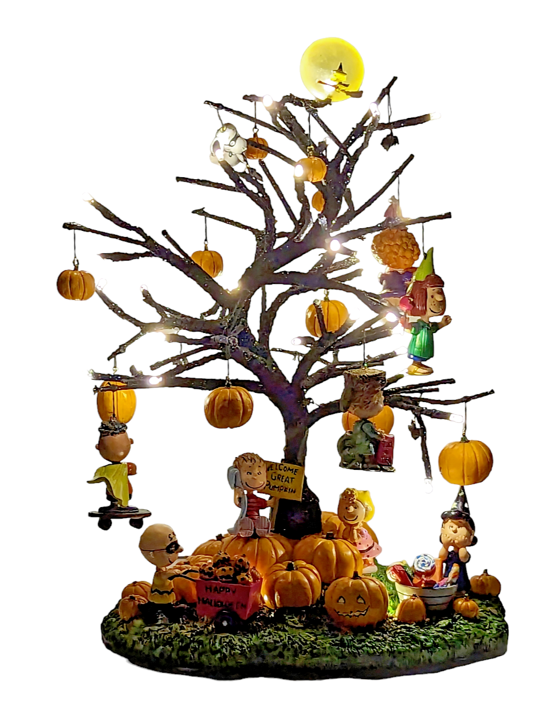 Bradford exchange peanuts its the great pumpkin charlie brown led illuminated