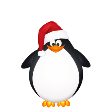 Penguin christmas png vector psd and clipart with transparent background for free download