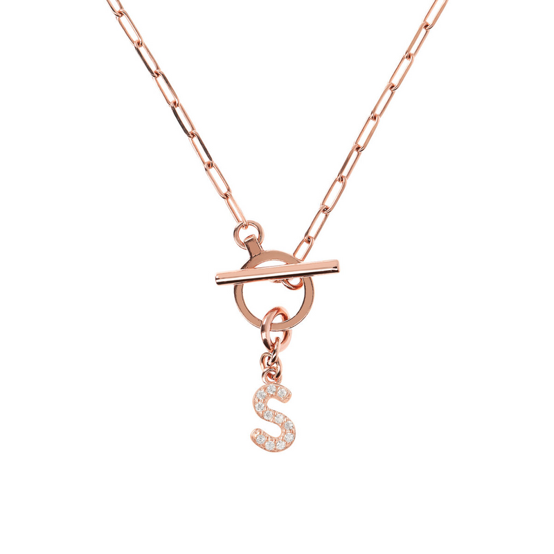 Forzatina chain necklace with pavã letter pendant