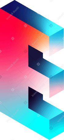 Isometric e letter png svg