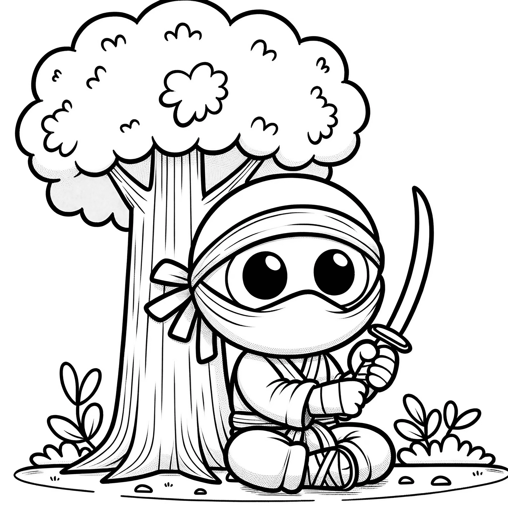 Ninja coloring pages for free printable