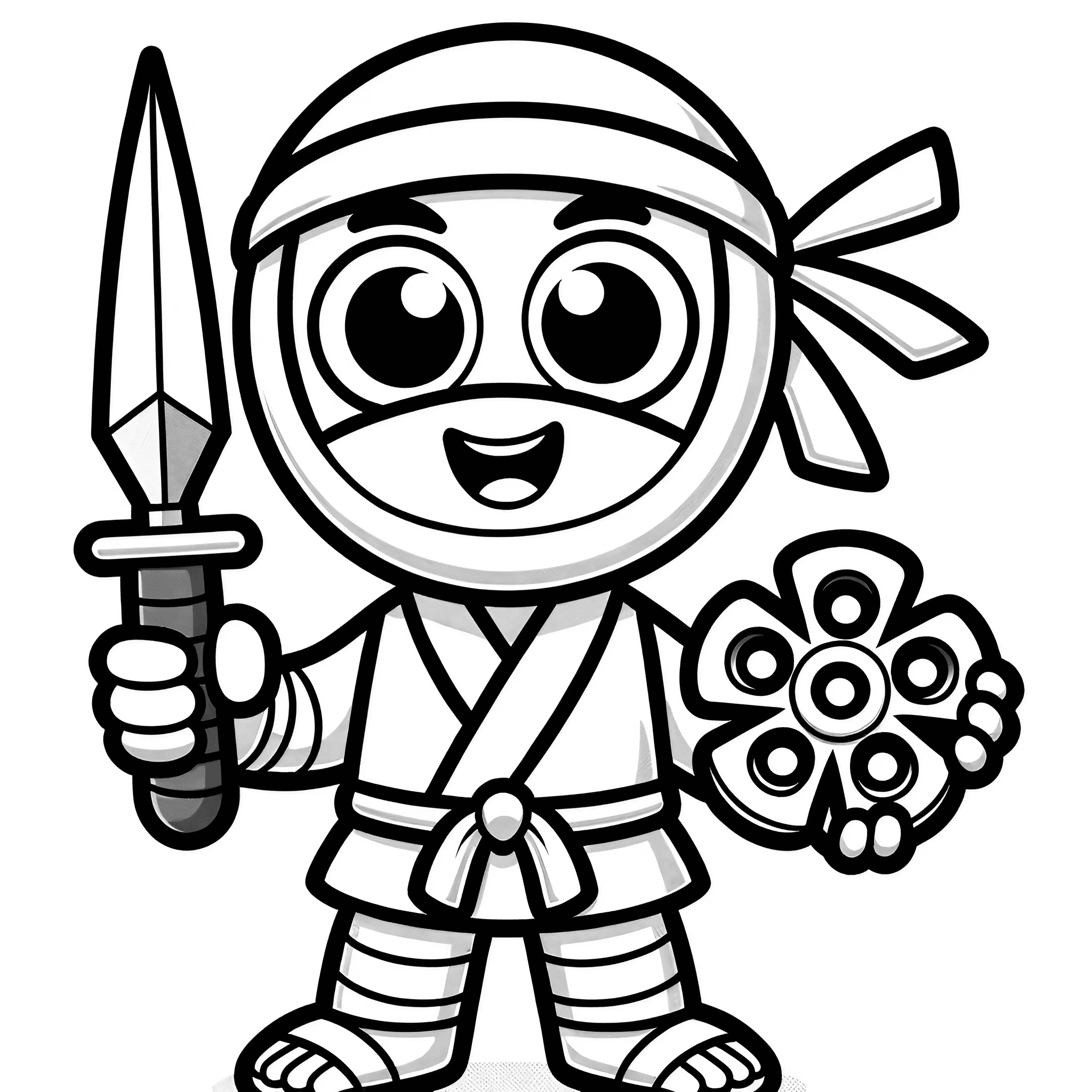 Ninja coloring pages for free printable