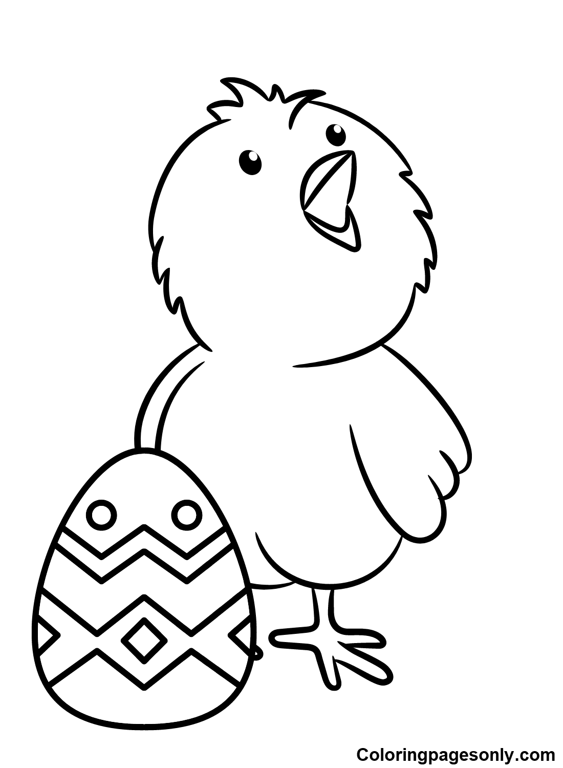 Easter chick coloring pages printable for free download