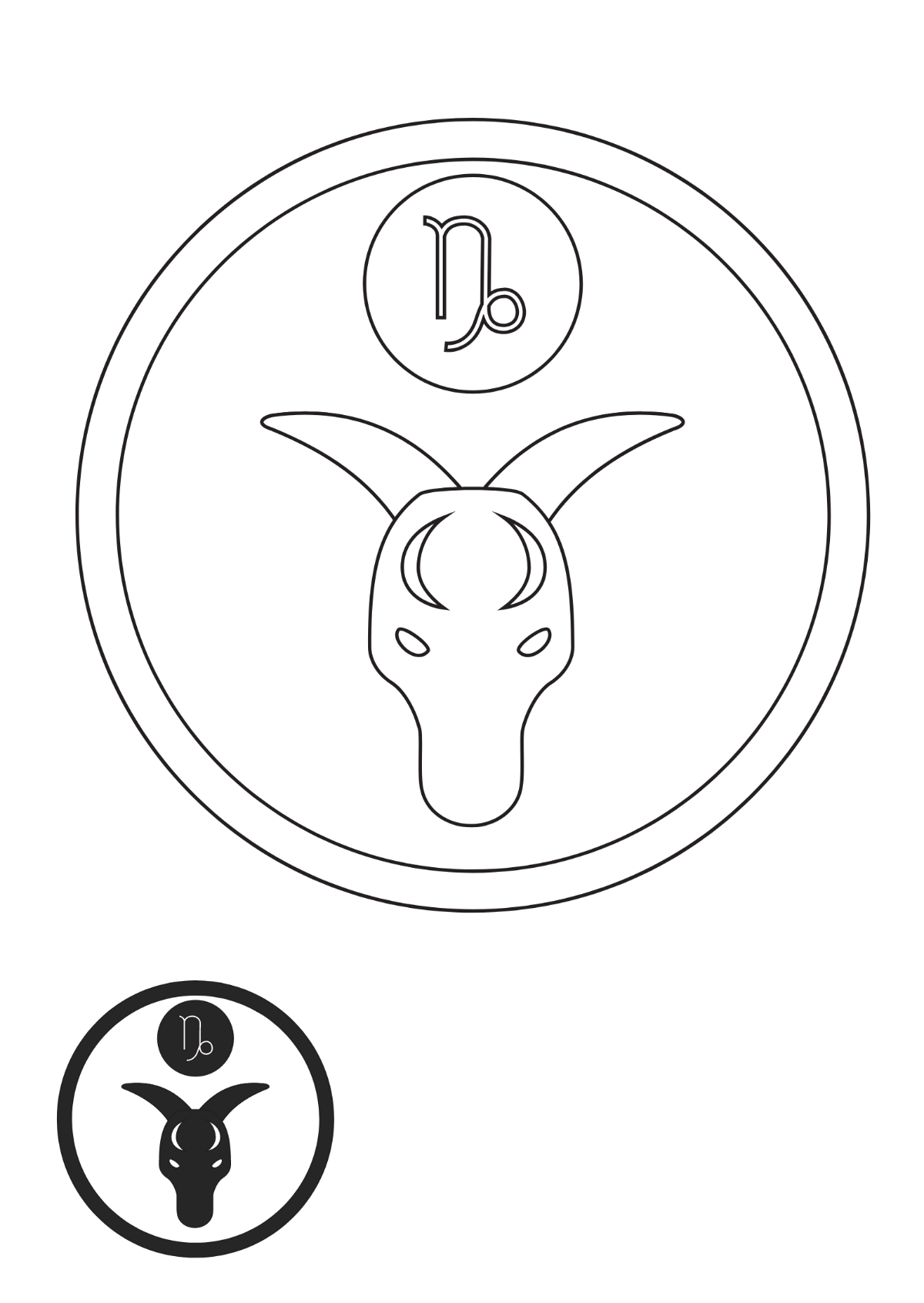 Free capricorn coloring pages