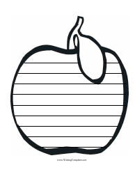 Apple writing paper template download printable pdf