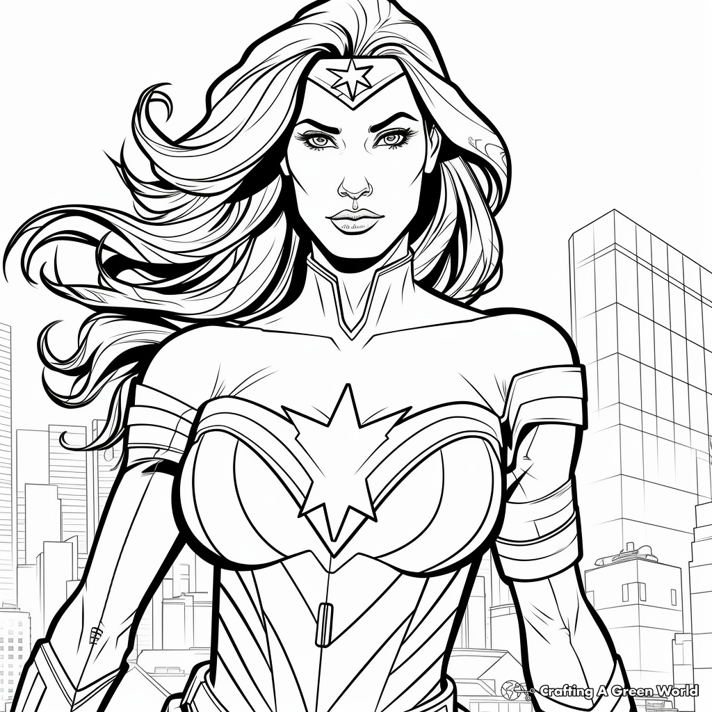 Superhero coloring pages