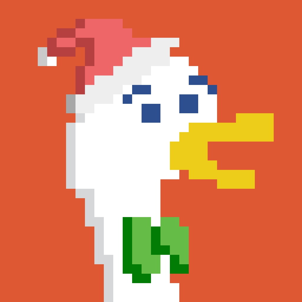 Duckduckgo pixel art of dax in a santa hat rduckduckgo