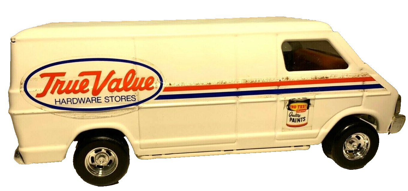 Vintage ertl toys true value hardware stores delivery van pressed steel