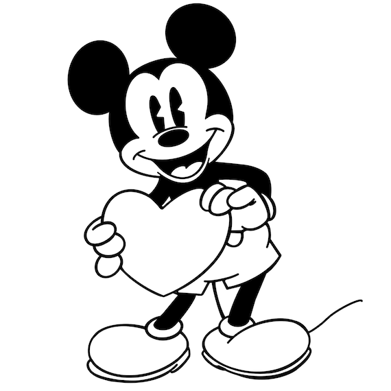 Micky maus herz svg datei