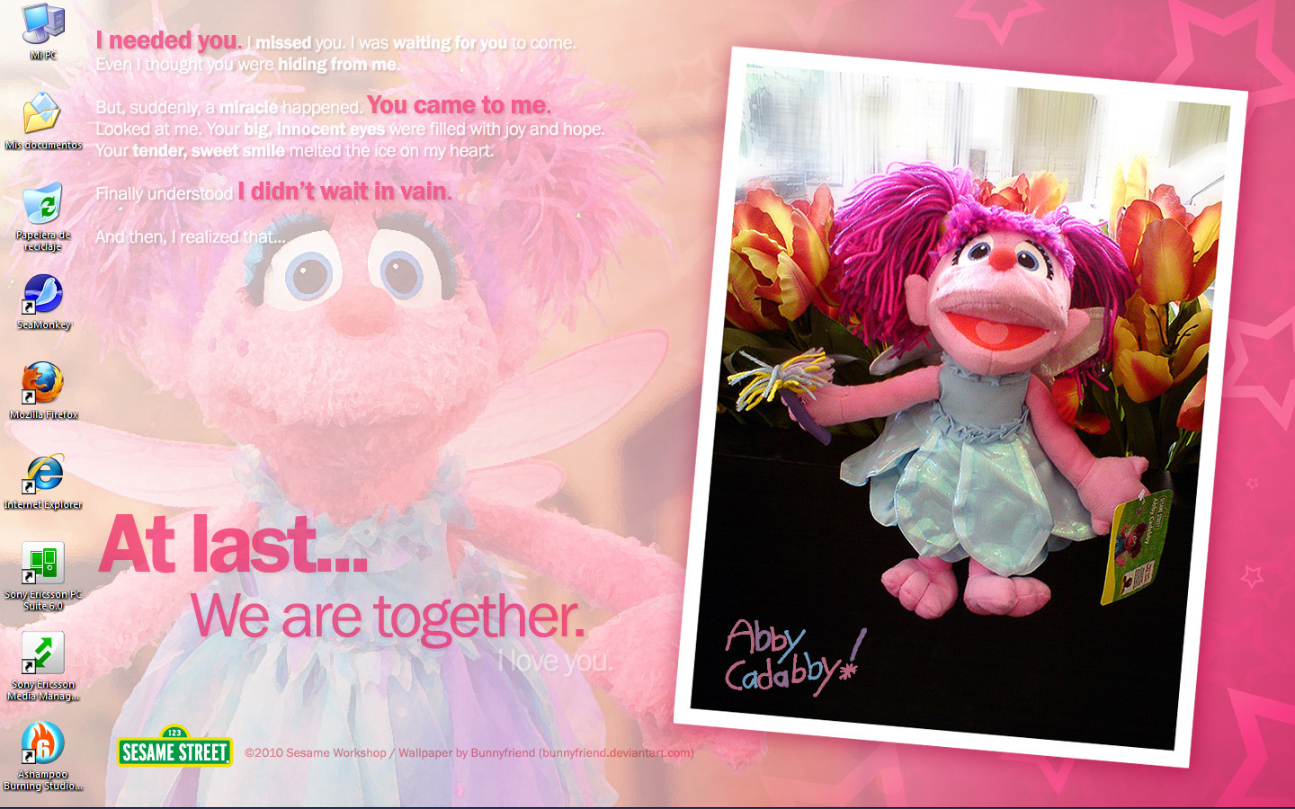 My new abby cadabby desktop by bunnyfriend on