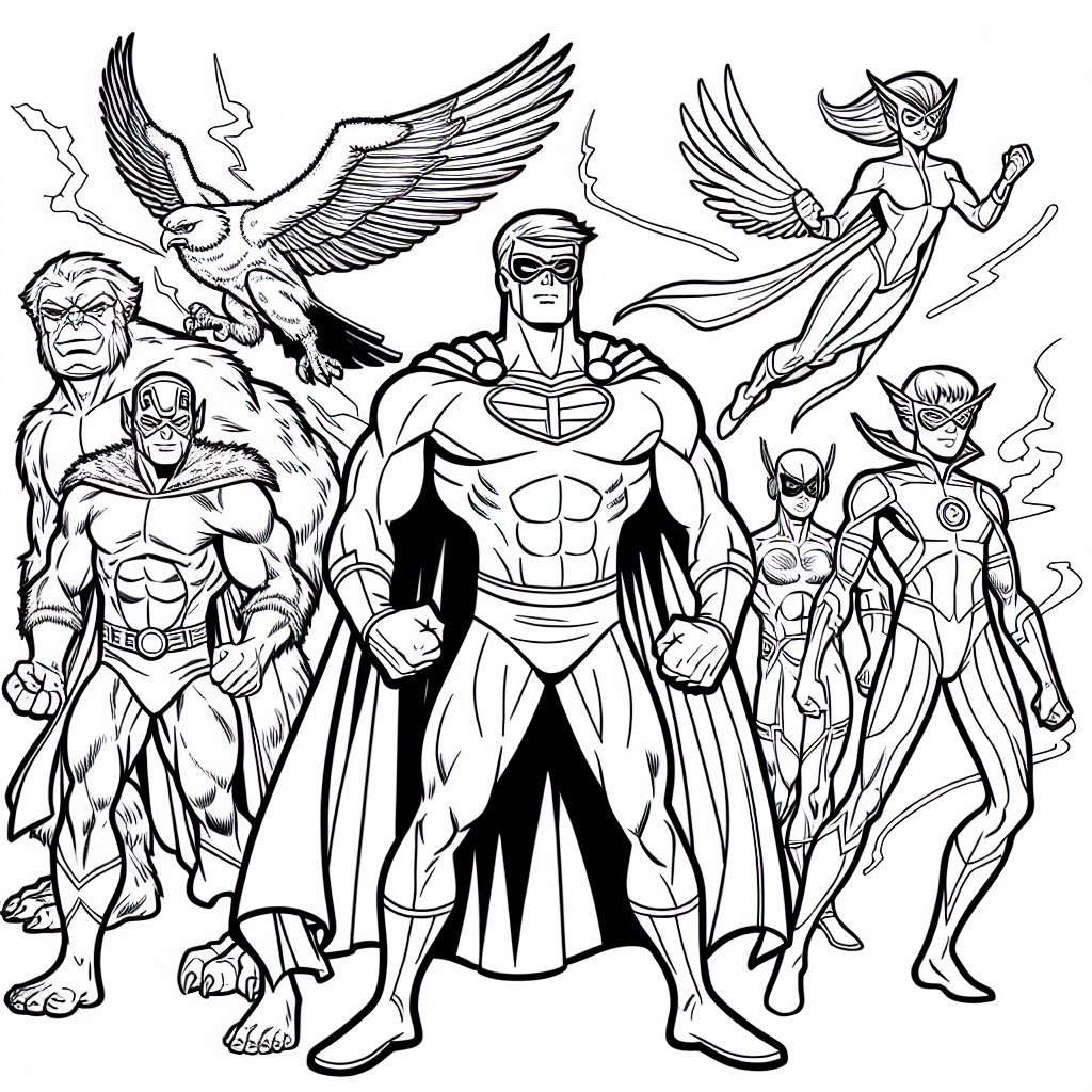 Avengers coloring pages â custom paint by numbers
