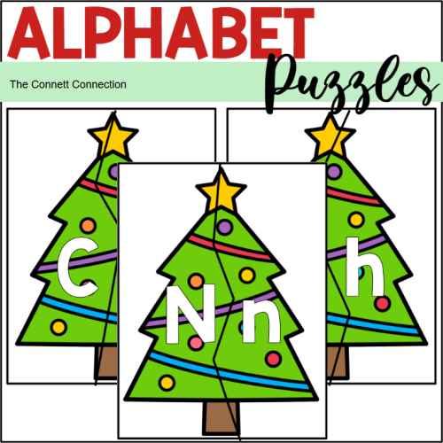 Christmas alphabet and number cards and puzzles made by teachers