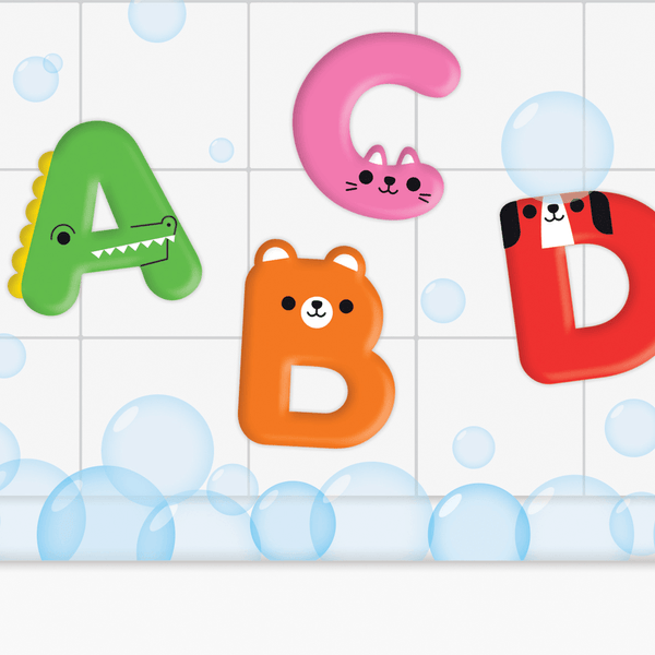 Animal abc stickable foam bath shapes â collective nz