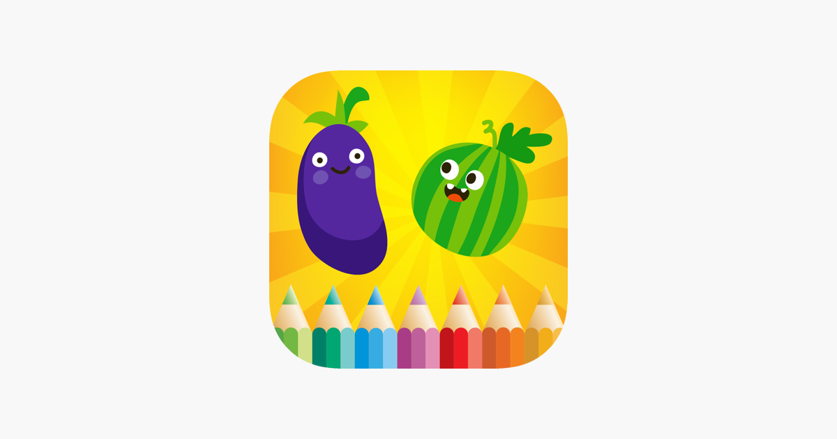 Libro para colorear de frutas y verduras en app store