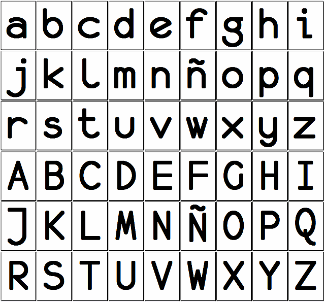 Moldes de letras abecedario pleto para imprimir