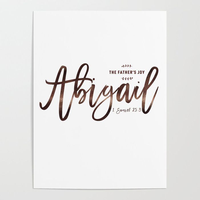 Christian name abigail poster by twinkle fern