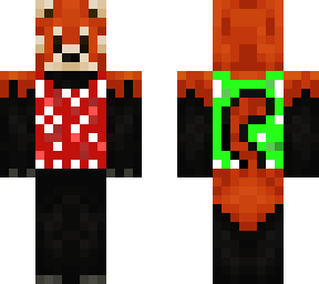 Holiday red panda minecraft skin