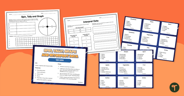 Data representation and interpretation worksheets