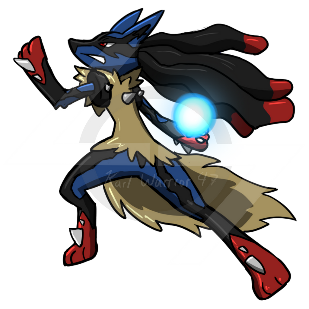 Just a mega lucario by karlwarrior on