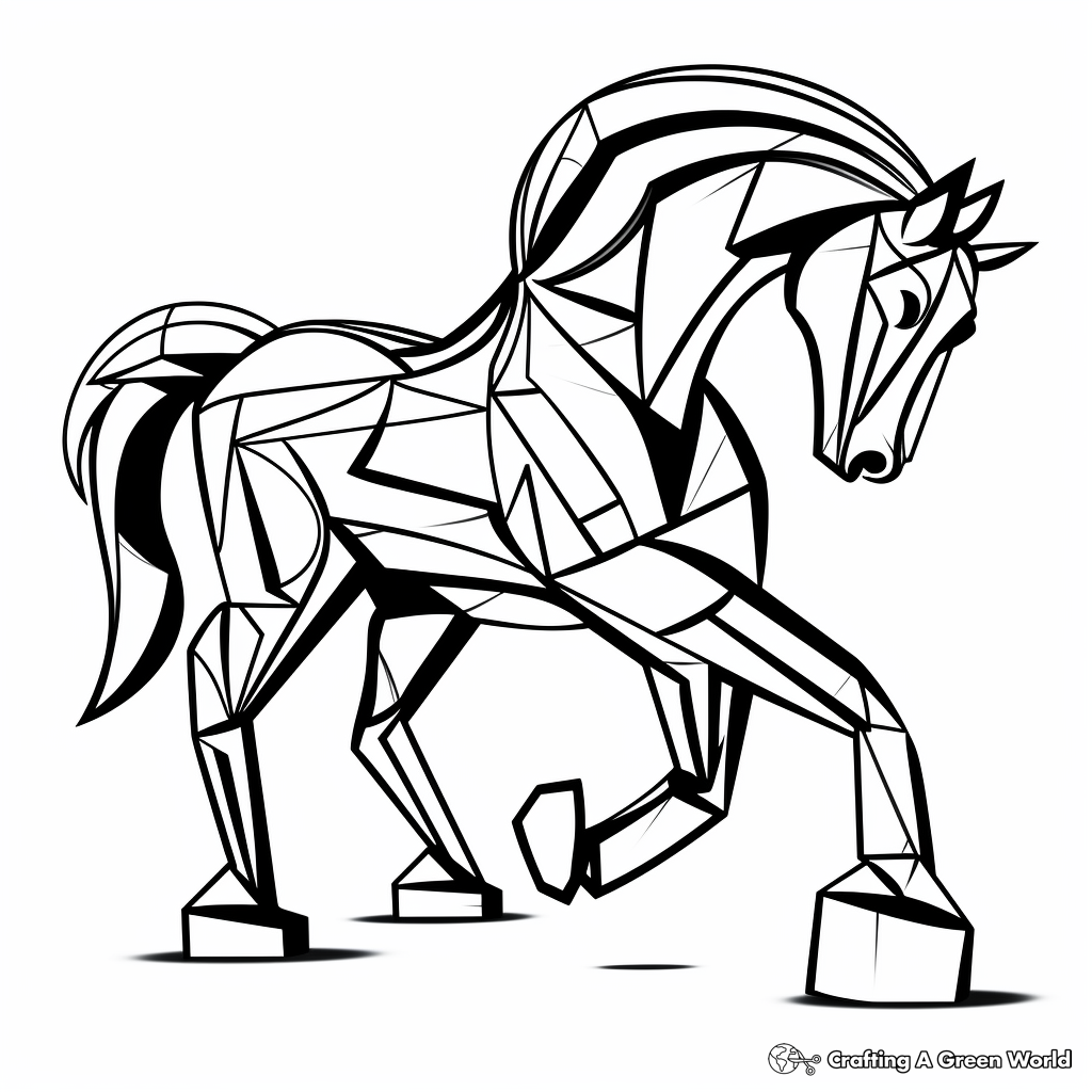 Bucking horse coloring pages