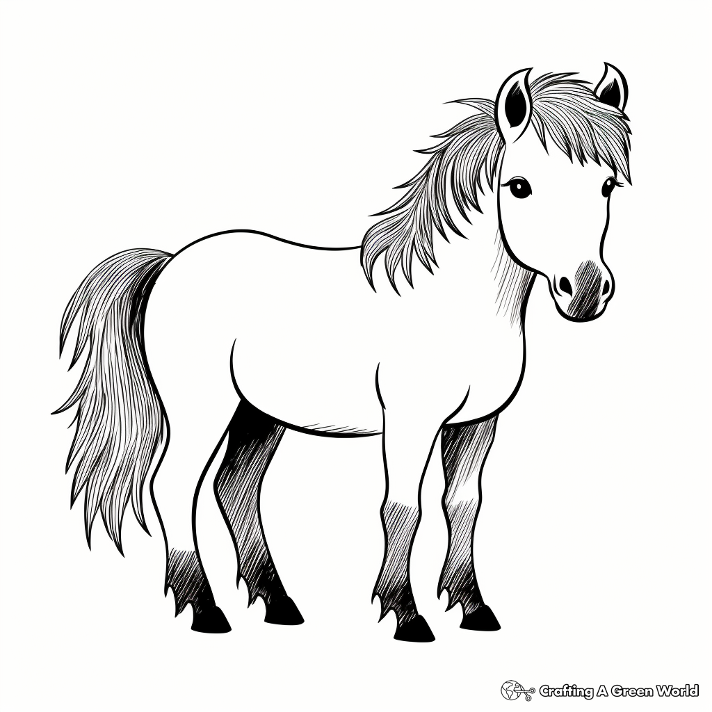 Shetland pony coloring pages