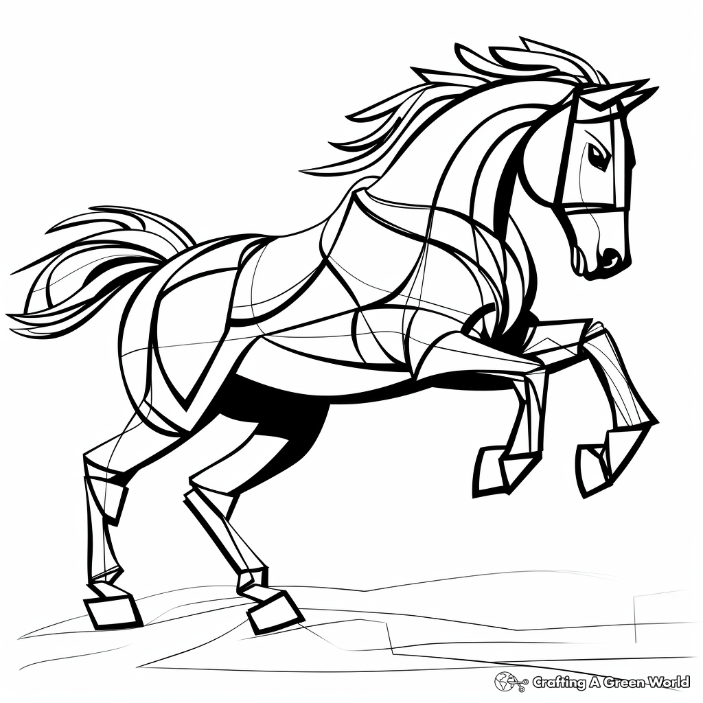 Bucking horse coloring pages