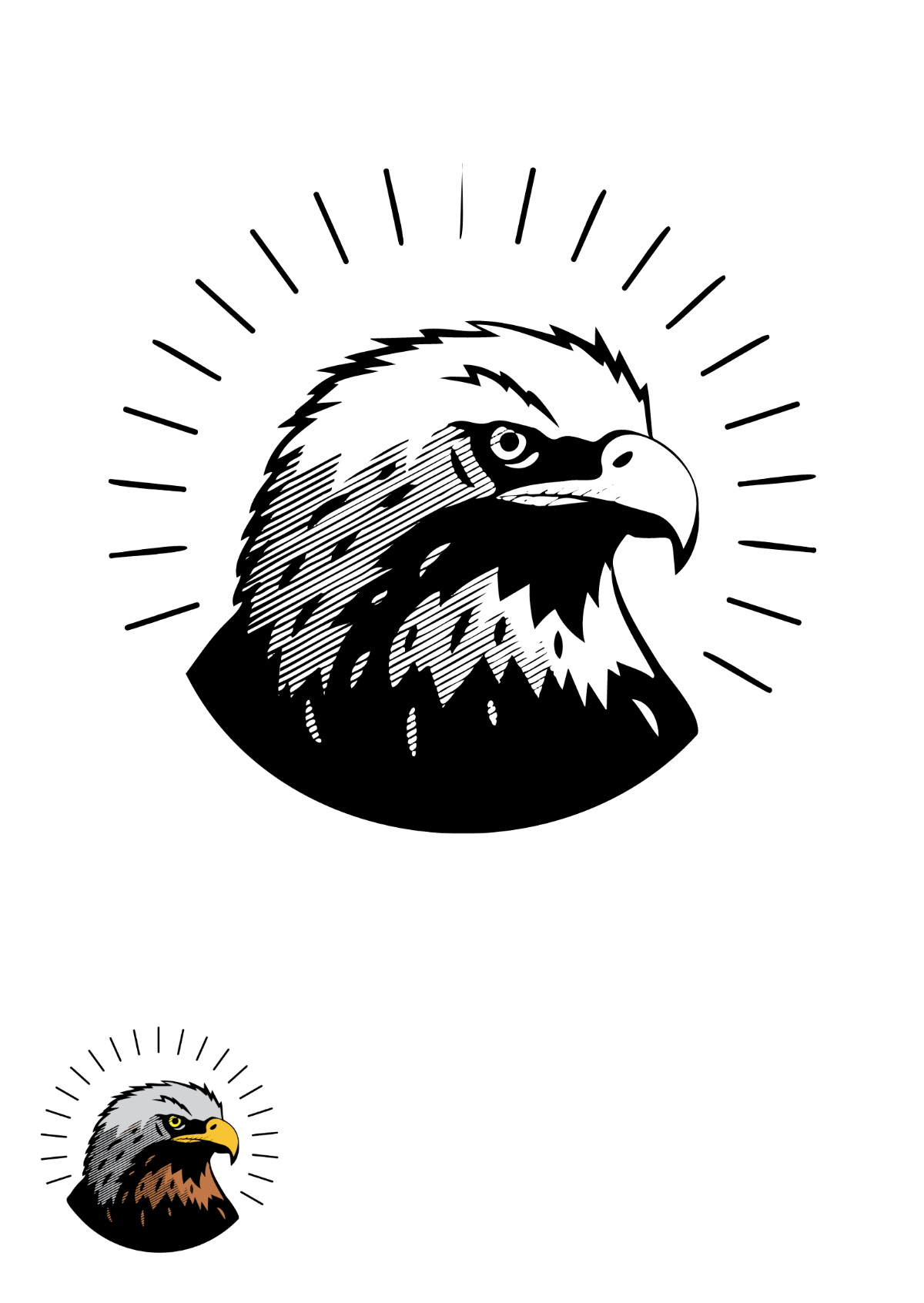 Free eagle coloring pages