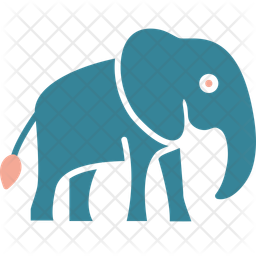 Elephant act dual tone icons