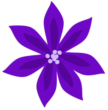 Purple flower clip art image