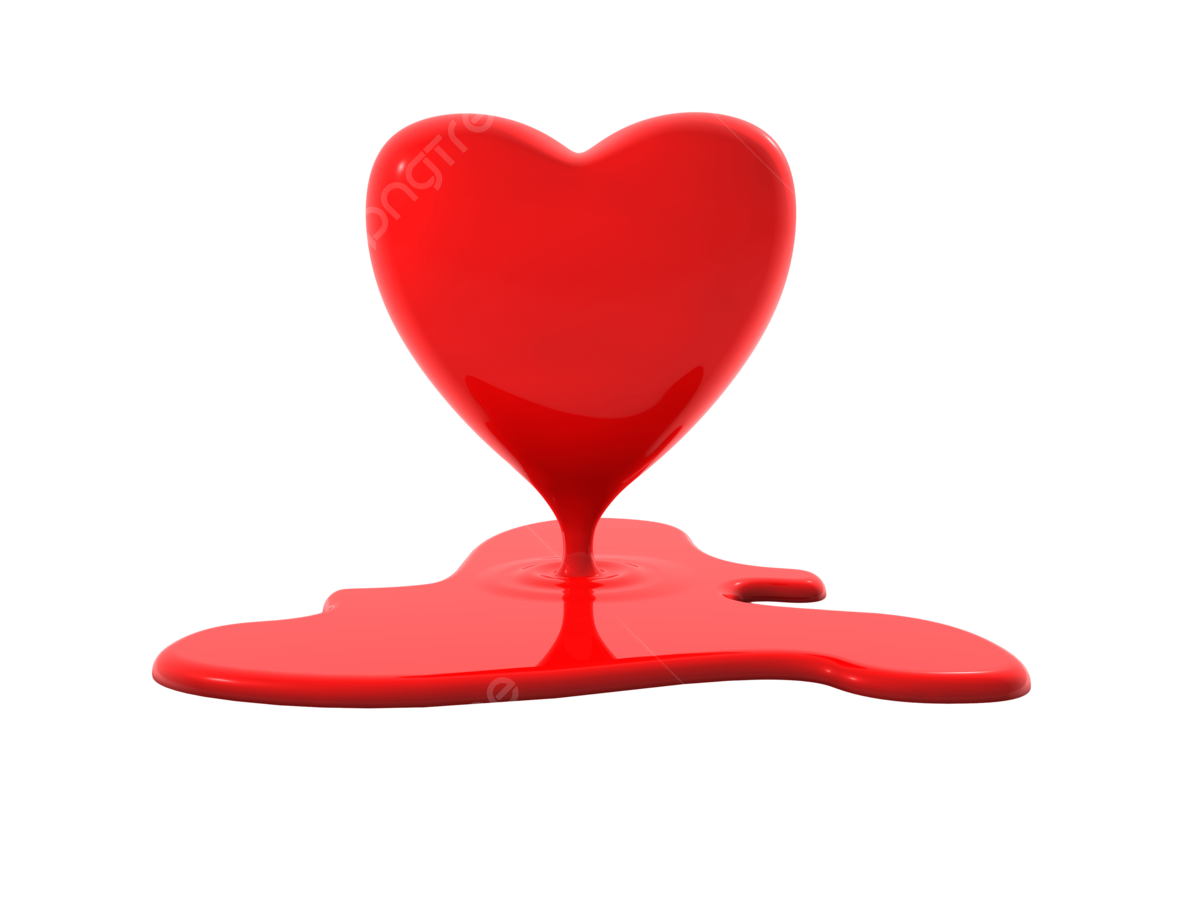 Melting heart symbol breaking red sorrow png transparent image and clipart for free download