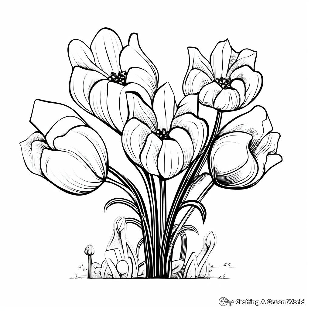 Tulip coloring pages