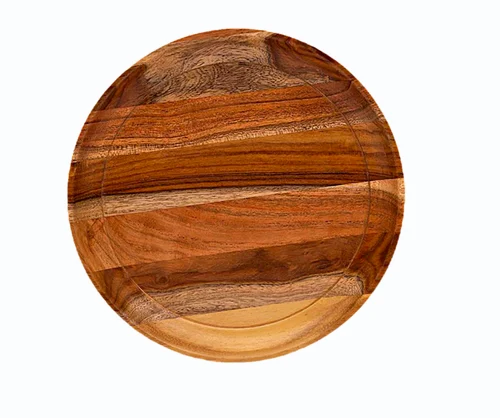 Wooden round platter inch
