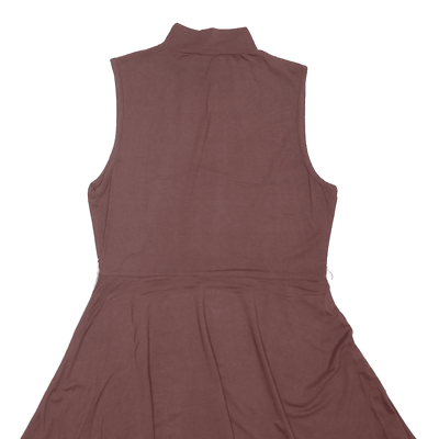 Karen millen skater dress brown visse sleeveless short womens