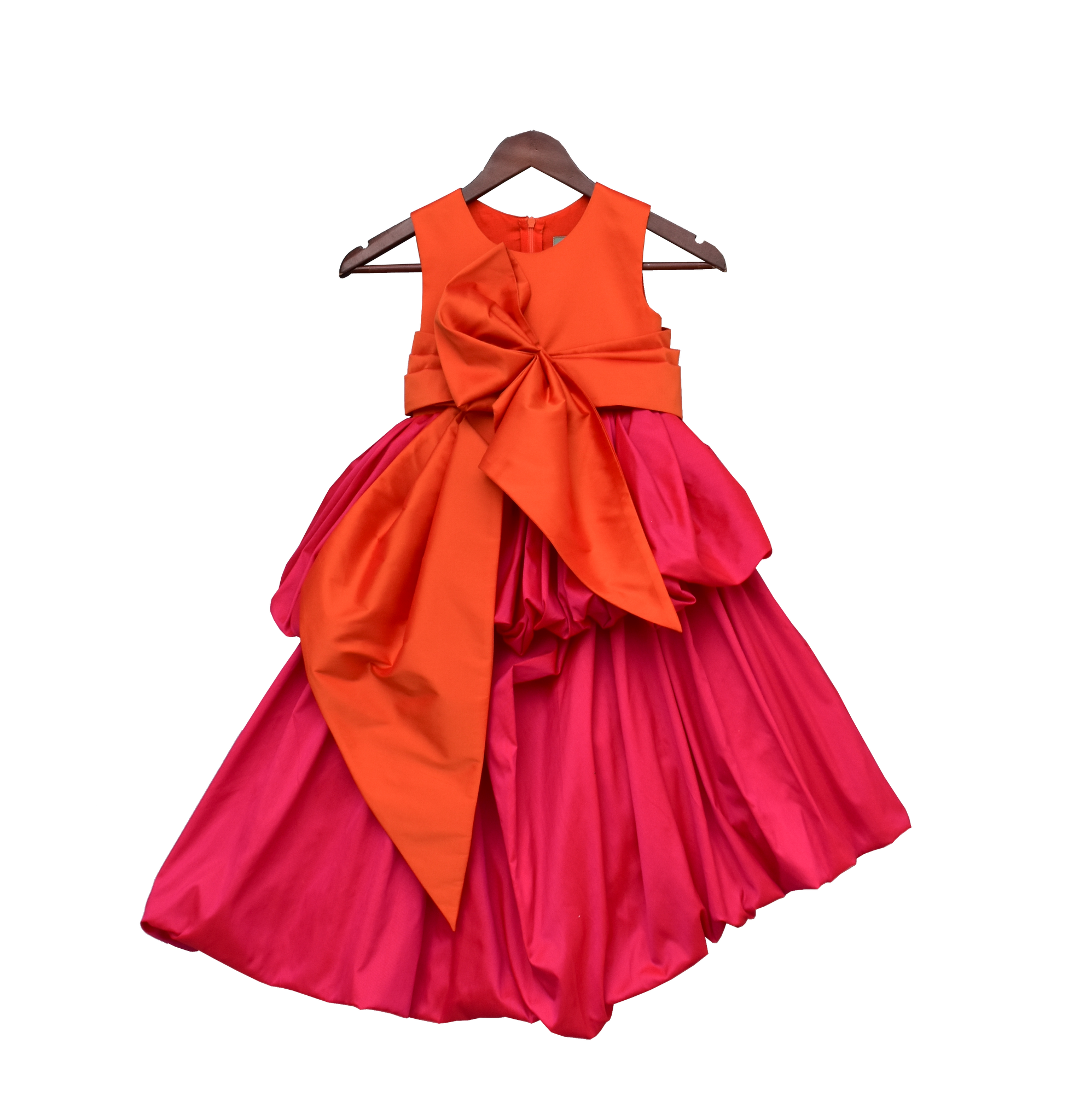 Kids gown girls hot pink and orange gown perfect panache