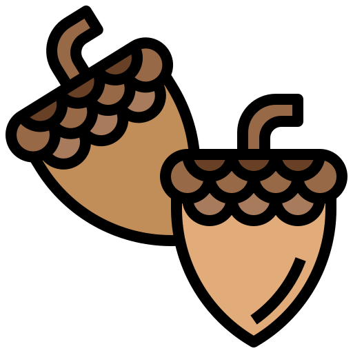 Acorn surang lineal color icon